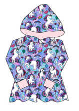 Load image into Gallery viewer, Majestic Unicorns Peplum Hoodie (or Crewneck)