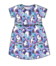 Load image into Gallery viewer, Majestic Unicorns Play Dress