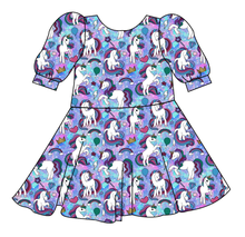 Load image into Gallery viewer, Majestic Unicorns Prairie Dress