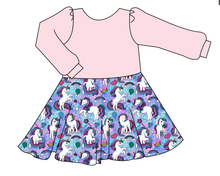 Load image into Gallery viewer, Majestic Unicorns Prairie Dress