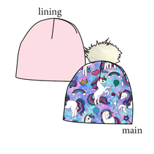Load image into Gallery viewer, Majestic Unicorns Slouchy Beanie (Reversible!)