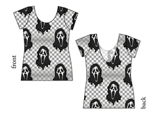 Load image into Gallery viewer, Classic Spooky Face Ladies' Low Back Ballerina Tee