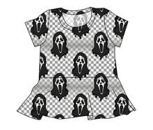 Load image into Gallery viewer, Classic Spooky Face Ladies' Peplum Top