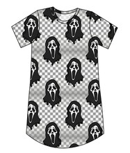 Load image into Gallery viewer, Classic Spooky Face Ladies' T-Shirt Dress