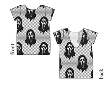 Load image into Gallery viewer, Classic Spooky Face Low Back Ballerina Tee