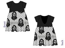 Load image into Gallery viewer, Classic Spooky Face Low Back Dress