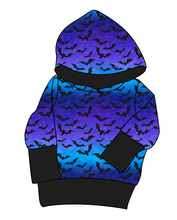 Load image into Gallery viewer, Twilight Bats Grow With Me Hoodie (or Crewneck)