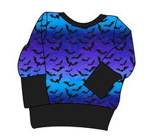 Load image into Gallery viewer, Twilight Bats Grow With Me Hoodie (or Crewneck)