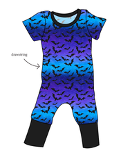 Load image into Gallery viewer, Twilight Bats Grow With Me Pants And Shorts Romper