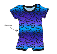 Load image into Gallery viewer, Twilight Bats Grow With Me Pants And Shorts Romper