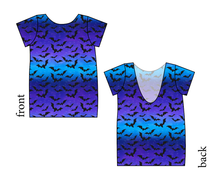 Load image into Gallery viewer, Twilight Bats Low Back Ballerina Tee