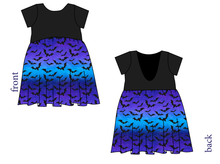Load image into Gallery viewer, Twilight Bats Low Back Dress