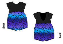 Load image into Gallery viewer, Twilight Bats Low Back Romper and Bubble Romper