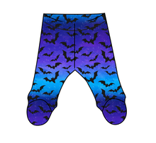 Load image into Gallery viewer, Twilight Bats Newborn Footed Pants