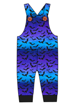 Load image into Gallery viewer, Twilight Bats Overalls and Shortalls