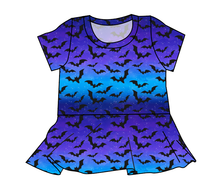 Load image into Gallery viewer, Twilight Bats Peplum Top