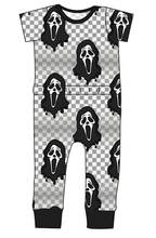 Load image into Gallery viewer, Classic Spooky Face Bennett Pants and Shorts Length T-Shirt Romper