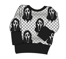 Load image into Gallery viewer, Classic Spooky Face Grow With Me Hoodie (or Crewneck)