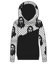 Load image into Gallery viewer, Classic Spooky Face Ladies Hoodie