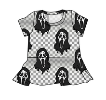 Load image into Gallery viewer, Classic Spooky Face Peplum Top
