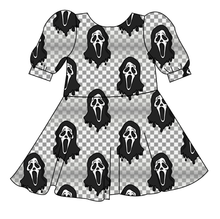Load image into Gallery viewer, Classic Spooky Face Prairie Dress