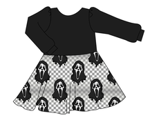 Load image into Gallery viewer, Classic Spooky Face Prairie Dress