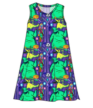 Load image into Gallery viewer, Neon Nightmare Ladies' Swing Dress