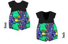Load image into Gallery viewer, Neon Nightmare Low Back Romper and Bubble Romper