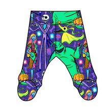 Load image into Gallery viewer, Neon Nightmare Newborn Footed Pants
