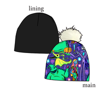 Load image into Gallery viewer, Neon Nightmare Slouchy Beanie (Reversible!)