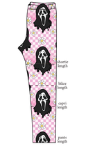 Load image into Gallery viewer, Floral Spooky Face Basic Leggings