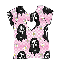 Load image into Gallery viewer, Floral Spooky Face Cambria Heart Back Tee