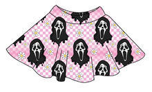 Load image into Gallery viewer, Floral Spooky Face Circle Skirt