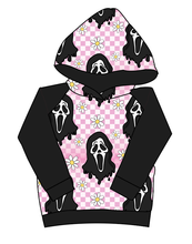 Load image into Gallery viewer, Floral Spooky Face Classic Hoodie (or Crewneck)