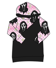 Load image into Gallery viewer, Floral Spooky Face Classic Hoodie (or Crewneck)