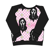 Load image into Gallery viewer, Floral Spooky Face Classic Hoodie (or Crewneck)