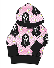 Load image into Gallery viewer, Floral Spooky Face Grow With Me Hoodie (or Crewneck)
