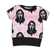 Load image into Gallery viewer, Floral Spooky Face Grow With Me Tee