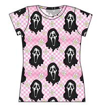 Load image into Gallery viewer, Floral Spooky Face Ladies' Basic Tee