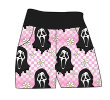 Load image into Gallery viewer, Floral Spooky Face Ladies' Joggers and Jogger Shorts