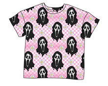 Load image into Gallery viewer, Floral Spooky Face Ladies' Oversized Tee