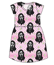 Load image into Gallery viewer, Floral Spooky Face Ladies' Play Dress
