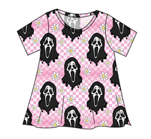 Load image into Gallery viewer, Floral Spooky Face Ladies' Swing Tee