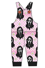 Load image into Gallery viewer, Floral Spooky Face Overalls and Shortalls