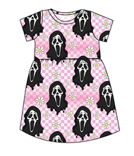 Load image into Gallery viewer, Floral Spooky Face Play Dress