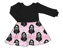Load image into Gallery viewer, Floral Spooky Face Prairie Dress