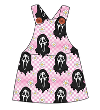 Load image into Gallery viewer, Floral Spooky Face Skirt-Alls