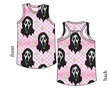 Load image into Gallery viewer, Floral Spooky Face Summer Tank