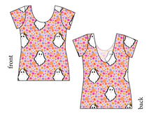 Load image into Gallery viewer, Just A Ghoul Ladies' Low Back Ballerina Tee