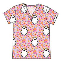 Load image into Gallery viewer, Just A Ghoul Ladies' Slouchy V-Neck Tee